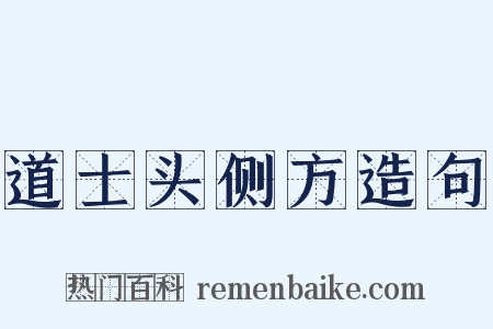 道士头侧方造句是什么意思的图片